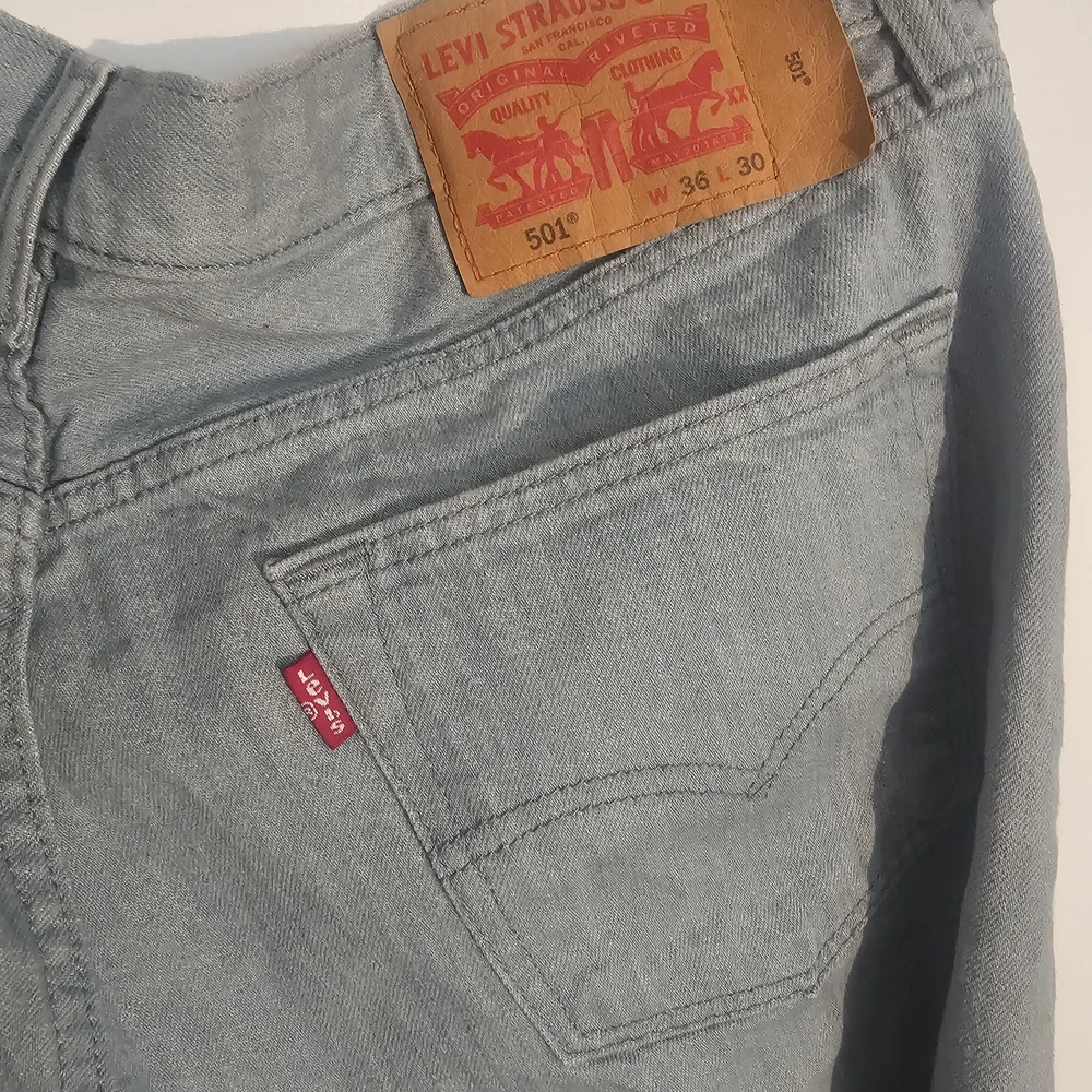 Levi’s 501 White Oak Cone Denim Jeans – Rare Sage Grey 36 of Levi’s 501 - Picture 6 of 8